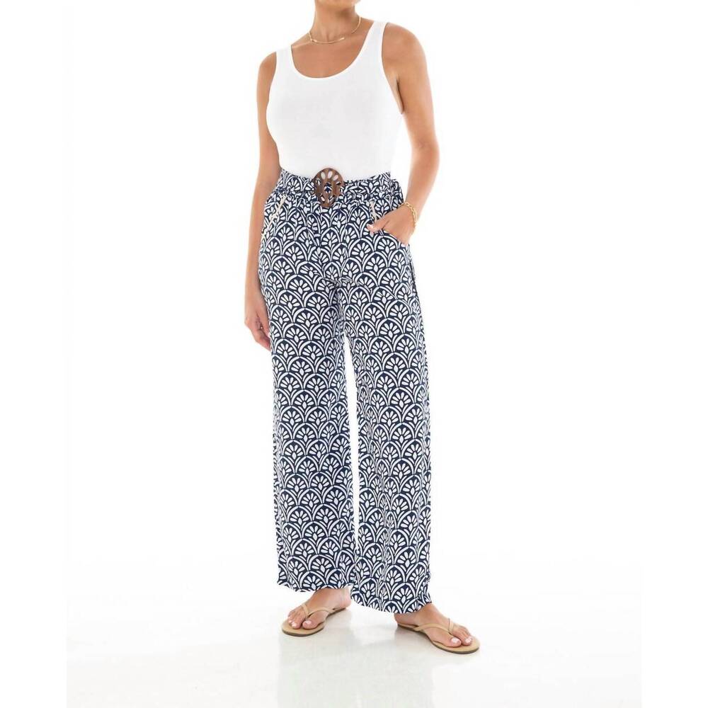 NEW ROMI THE BRAND art deco pants in navy